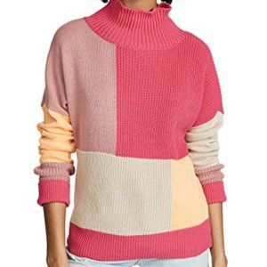 525 America Tango Orange Colorblock Sweater